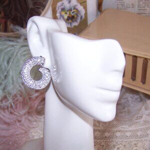 Vintage Ross Simons Sterling Silver Cubic Zirconia CZ Stud Earrings